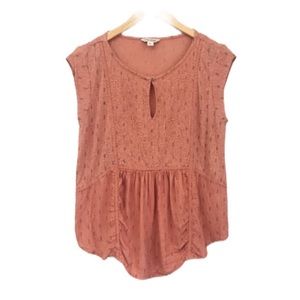 LUCKY BRAND Boho Linen Tunic Top Size Large